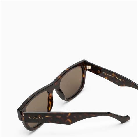 gucci square tortoiseshell sunglasses|men's gucci tortoise shell sunglasses.